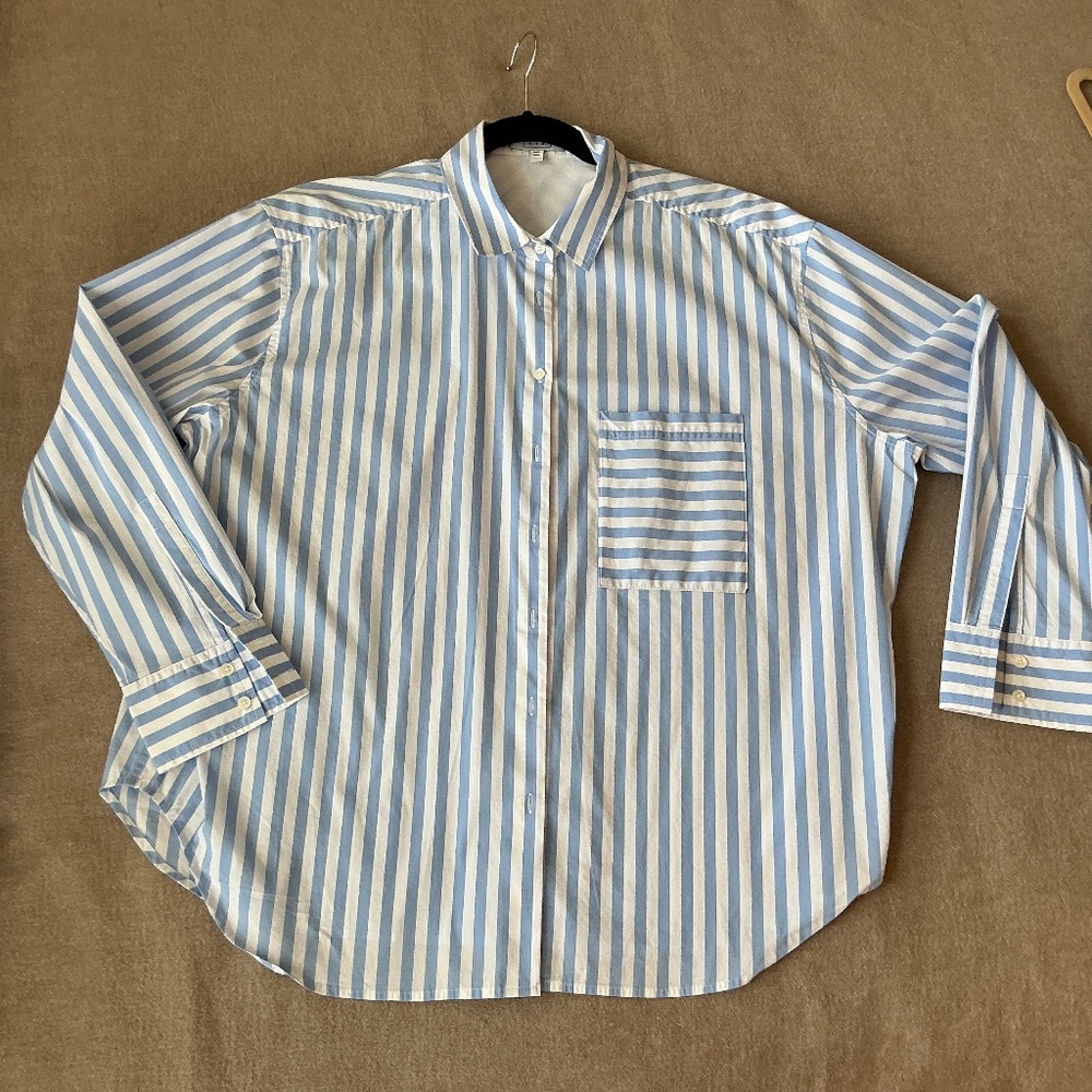 AYR Deep End button up, Blue Stripe, XL